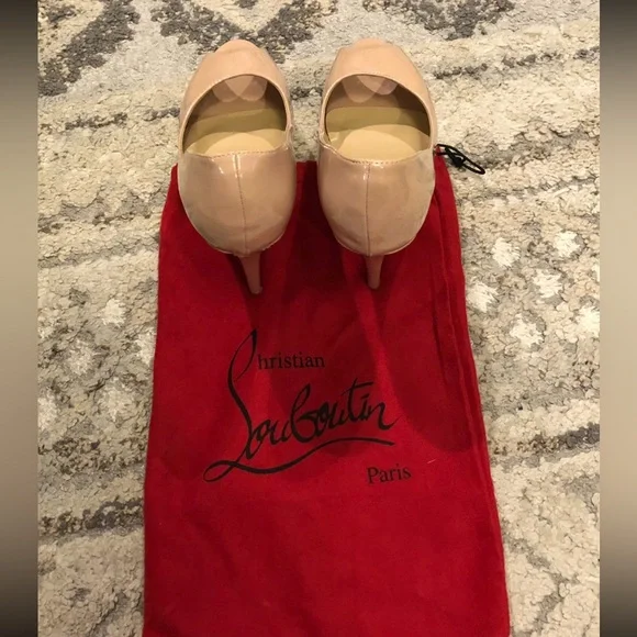 Christian louboutin Nude Platform Peep Toe Pumps - Picture 13 of 15